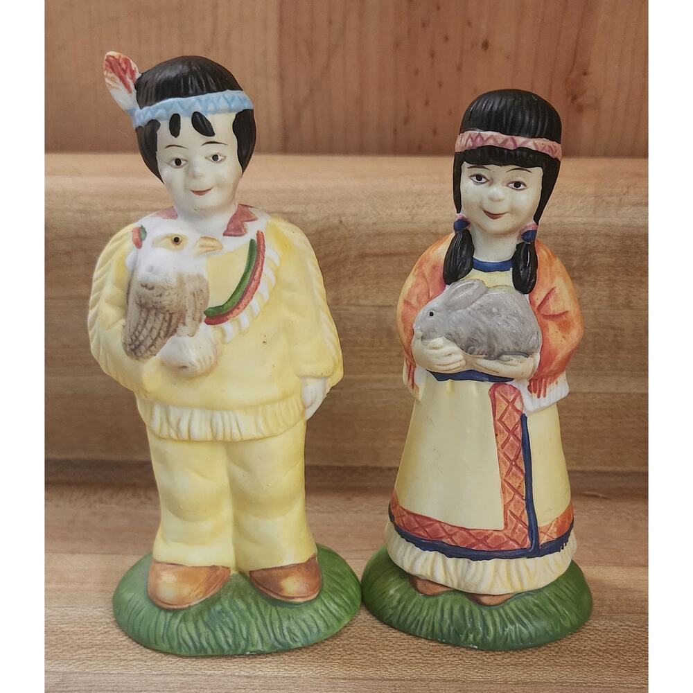 Native American boy and girl figurines. TMD 1991